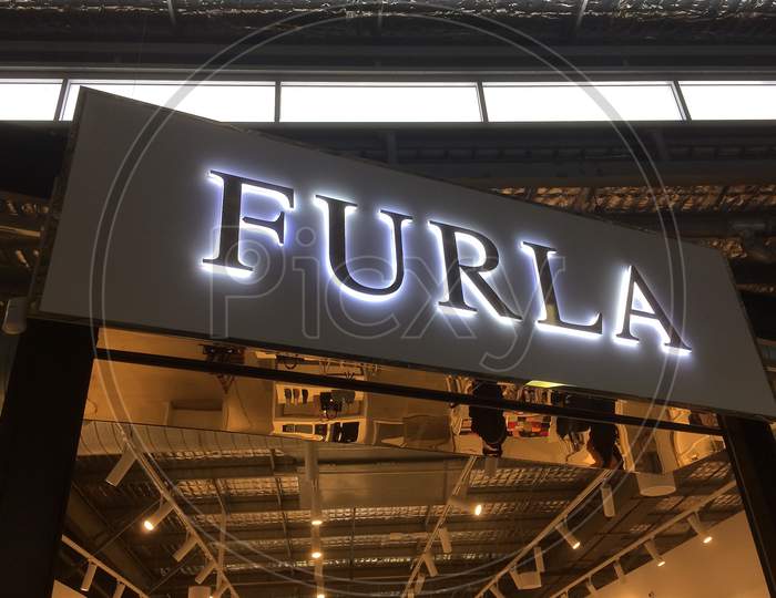 Illuminated Furla Store Sign In Australia
