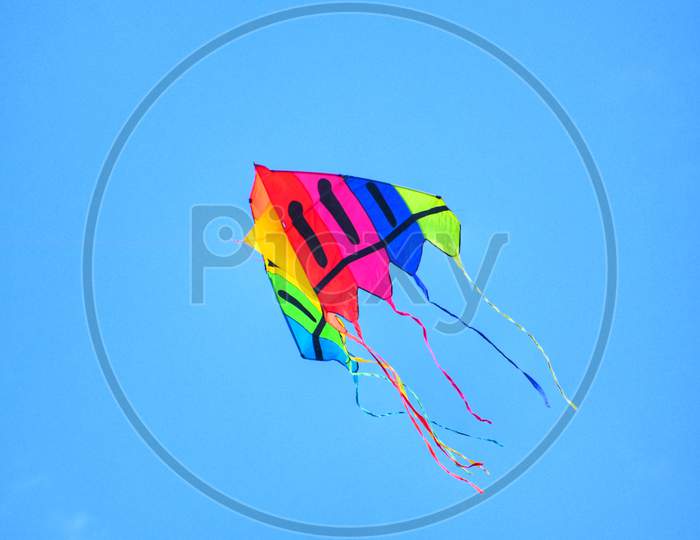 A kite on the sky.