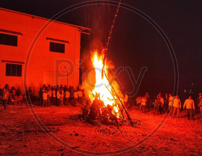 The burning of holika.