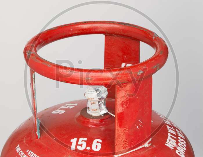 Indian Cooking Gas Or Liquefied Petroleum Gas (Lpg) Cylinder