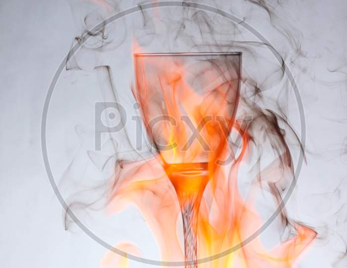 Glass On Fire Wallpaper