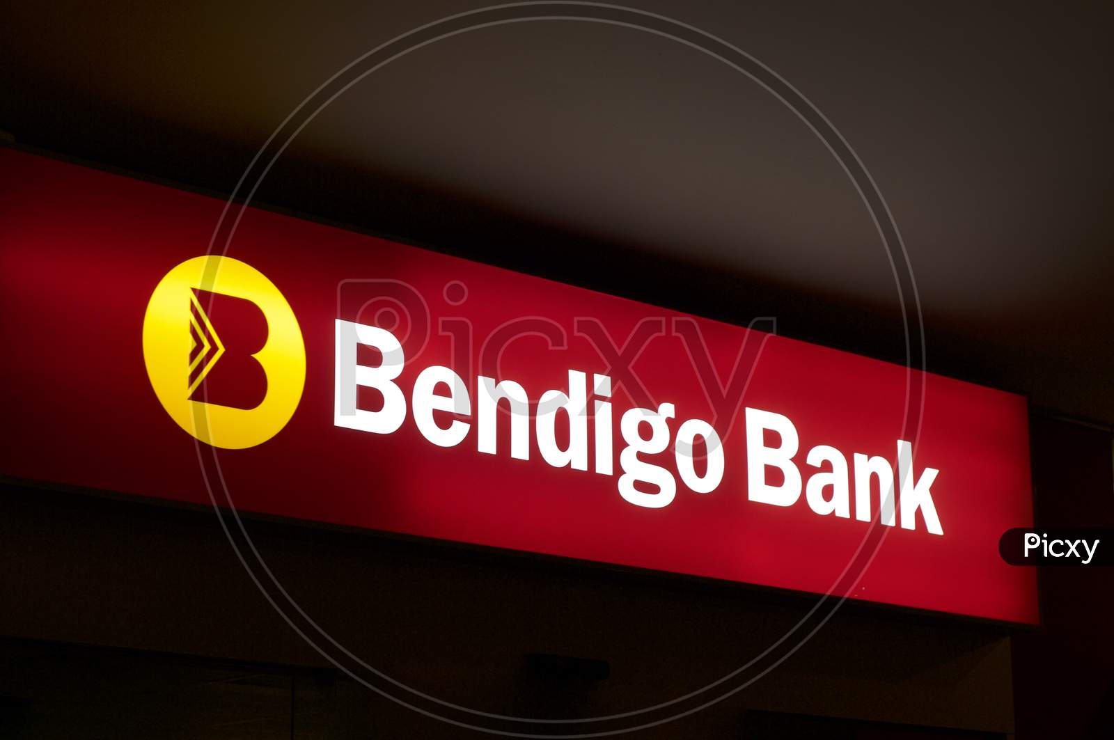 Illuminated Bendigo Bank Sign