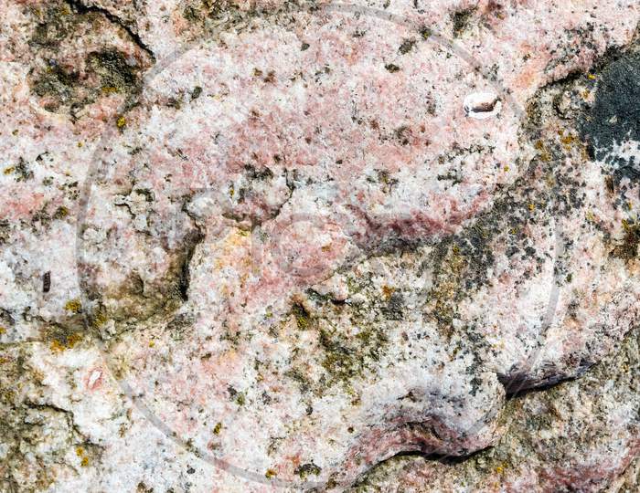 Granite stone texture in a detailed close up view in a high resolution