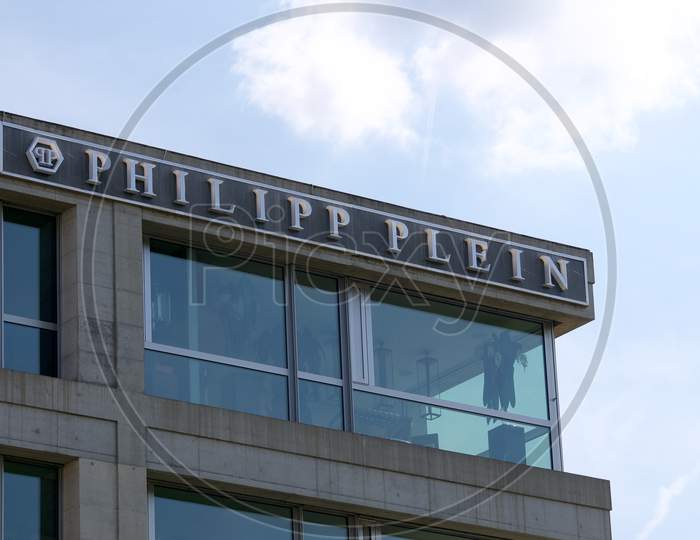 Philipp Plein Sign On Lugano Headquarter Building