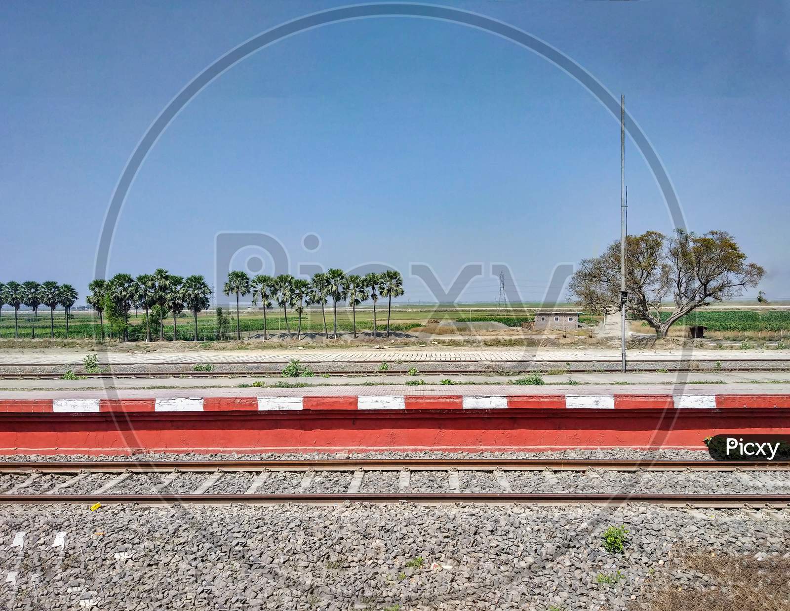 Railway track under construction