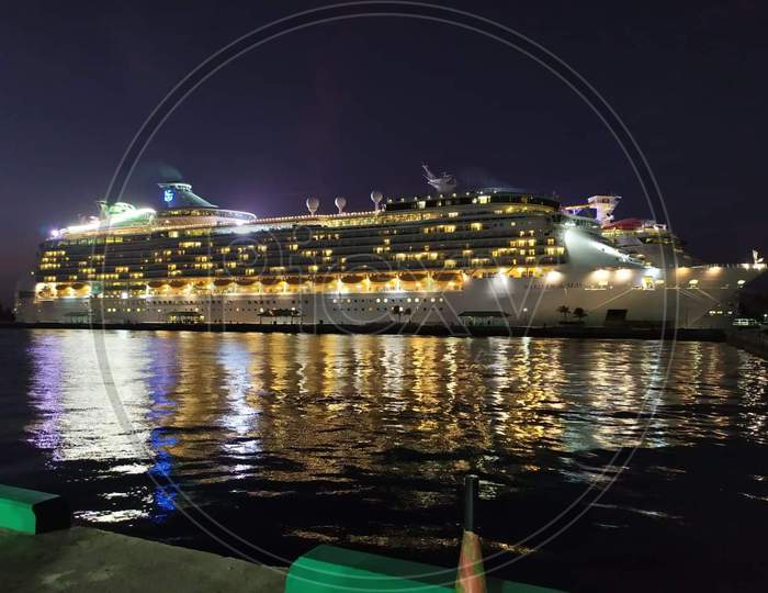 Night ship view