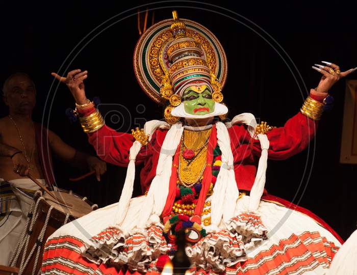 Kathakali artist performance on May 19,2018 in Bengaluru,India