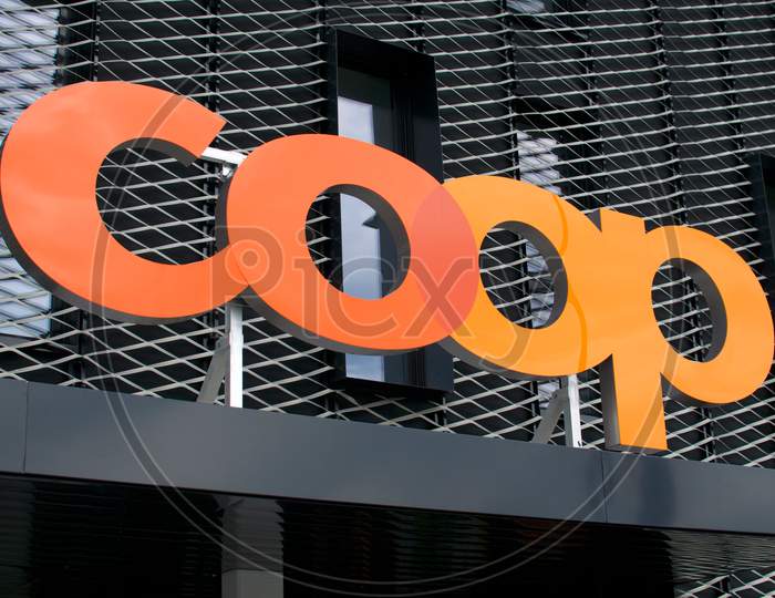 Coop Retail And Wholesale Supermarket Sign
