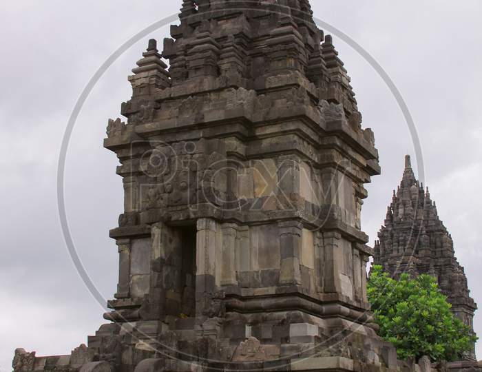 Detail At Famous Prambanan Hindu Temple Indonesia