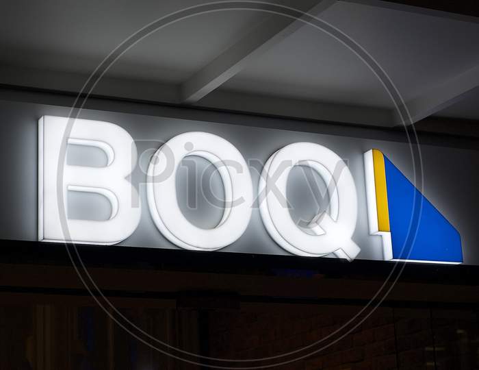 Illuminated Boq Bank Sign