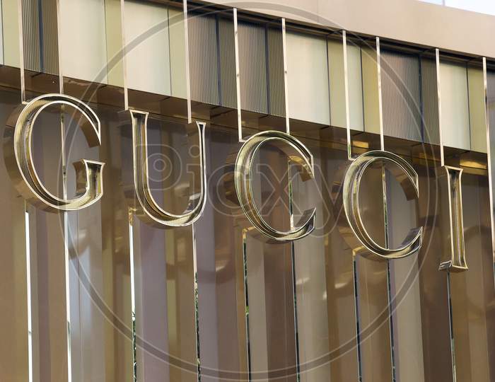 Gilded Gucci Sign In Brisbane