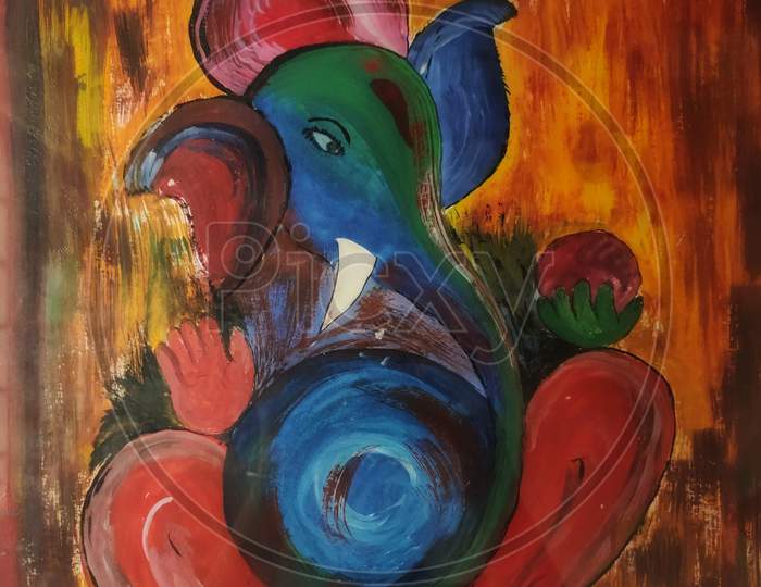 A painting of lord Ganesha.