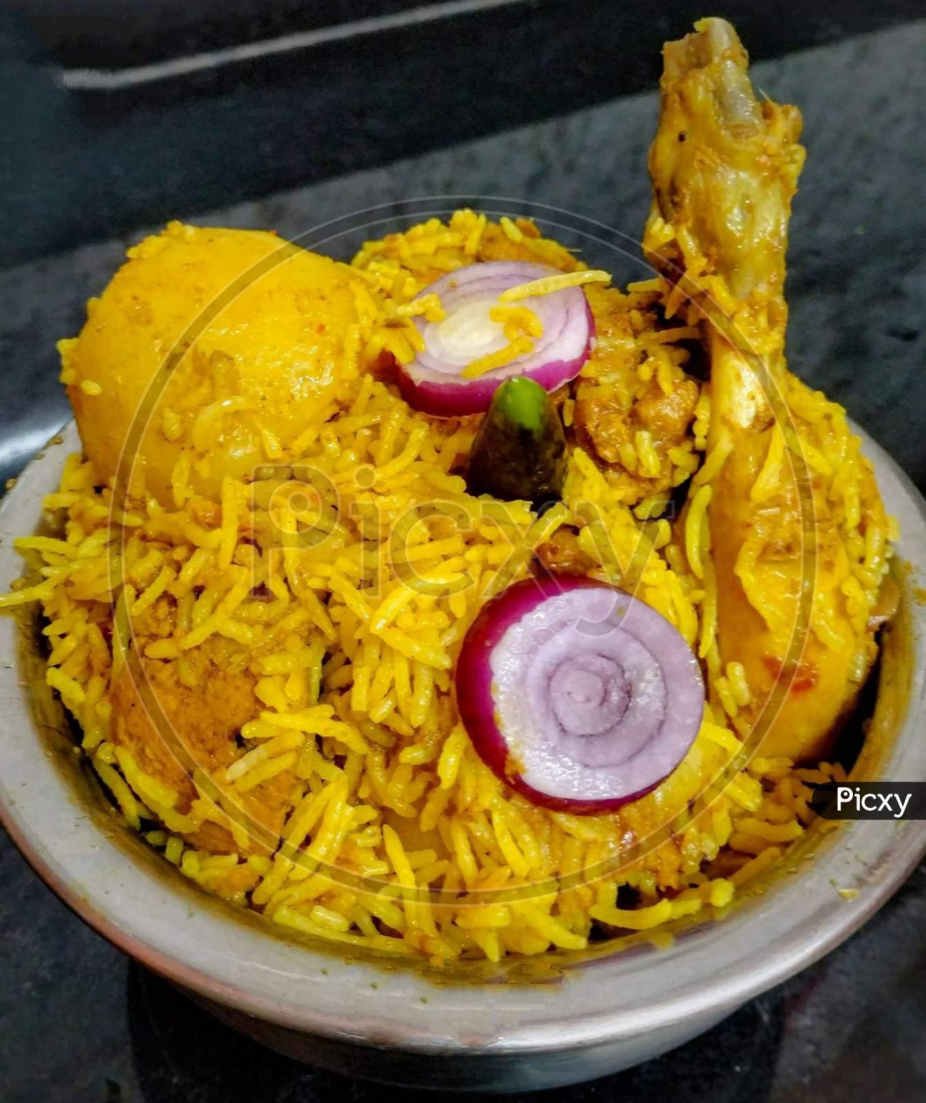 Mutton Biriyani with Potato