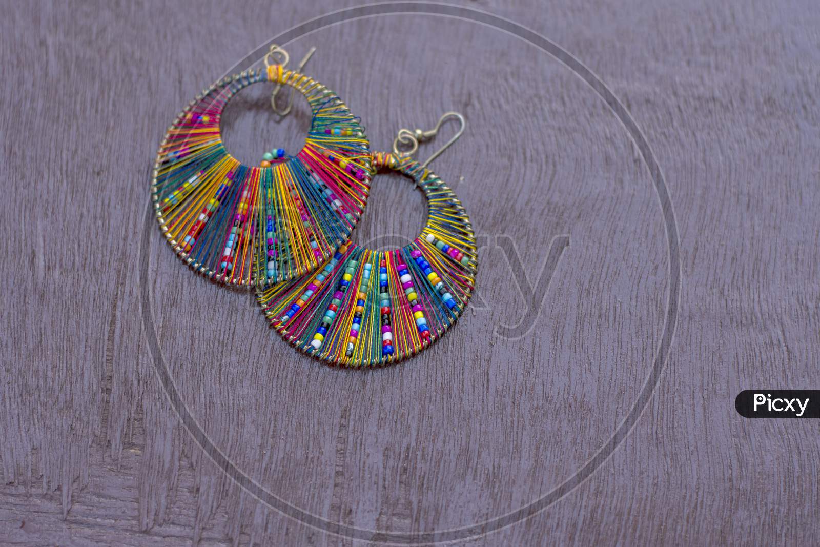 Rainbow Color Ear Ring With Beautiful Design