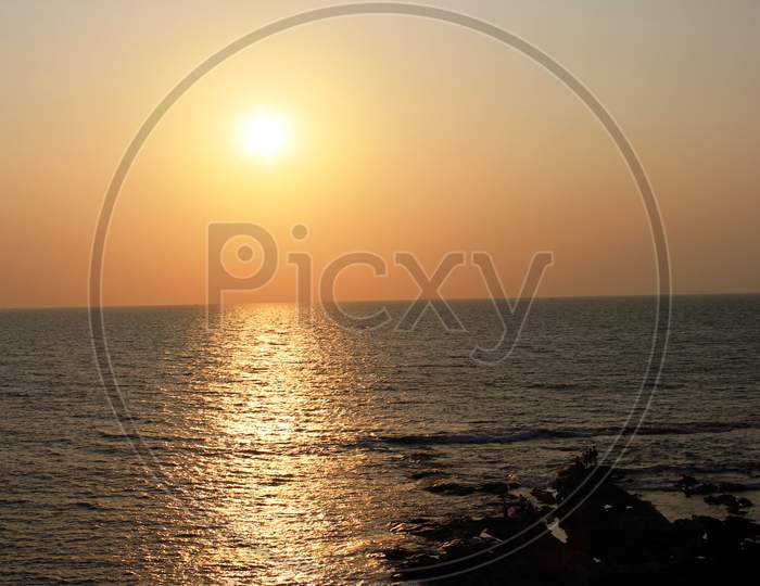sunset at Anjuna Beach, Goa