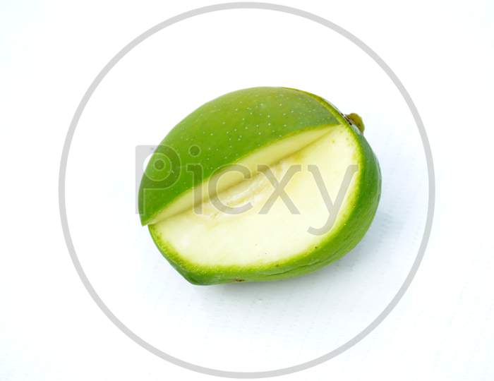 the ripe mango isolated on white background
