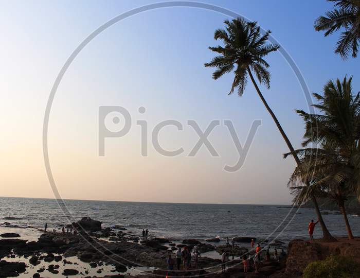 a view of Anjuna Beach, Goa
