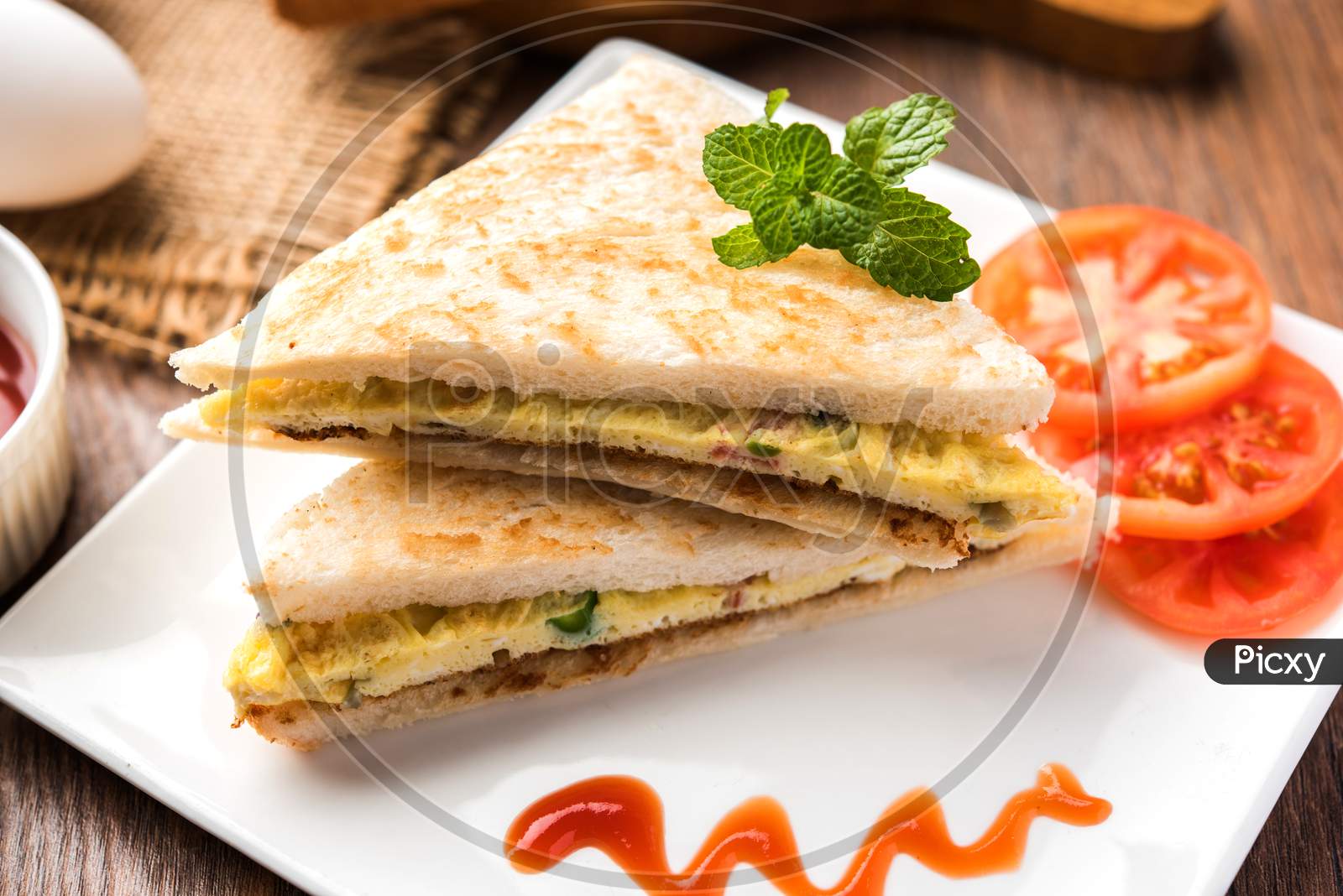 Indian Bread Omelette/Omelet sandwich