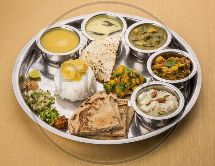 Maharashtrian Food Thali or Plate