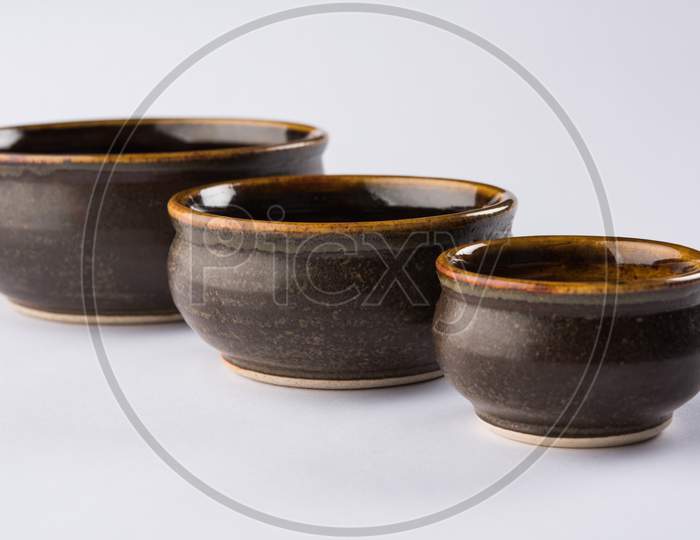 Brown Empty Ceramic Bowl