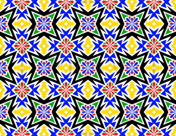 Colorful Vector Seamless Geometric Pattern