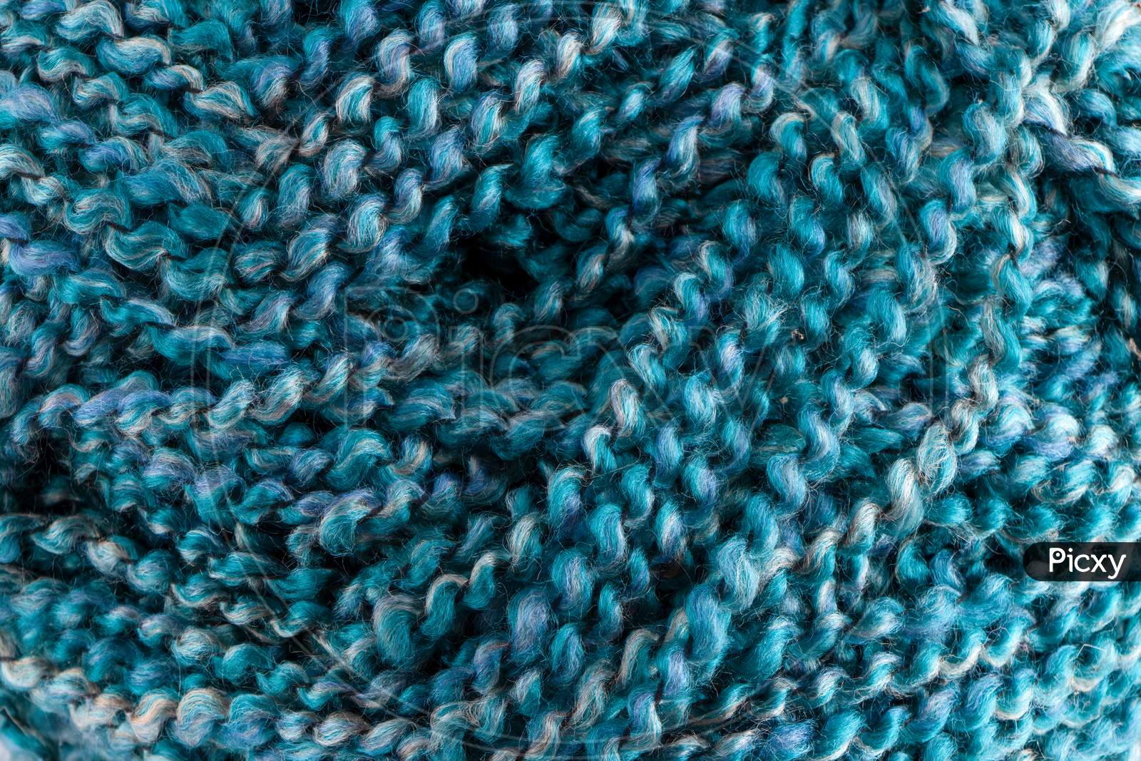 Image of Multi Blue Tones Of Spiral Twisted Yarn Filling Screen ...