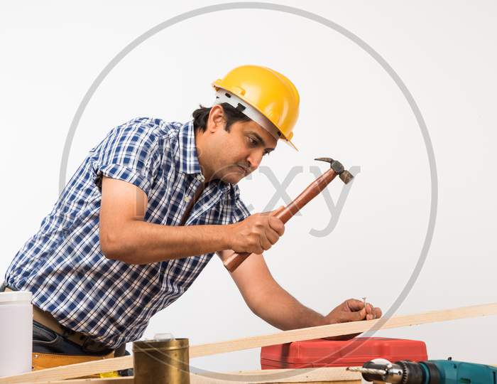Indian Carpenter or woodworker