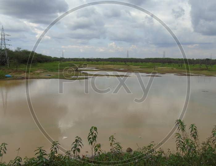 River side land in Village
