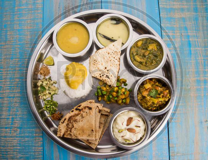 Maharashtrian Food Thali or Plate