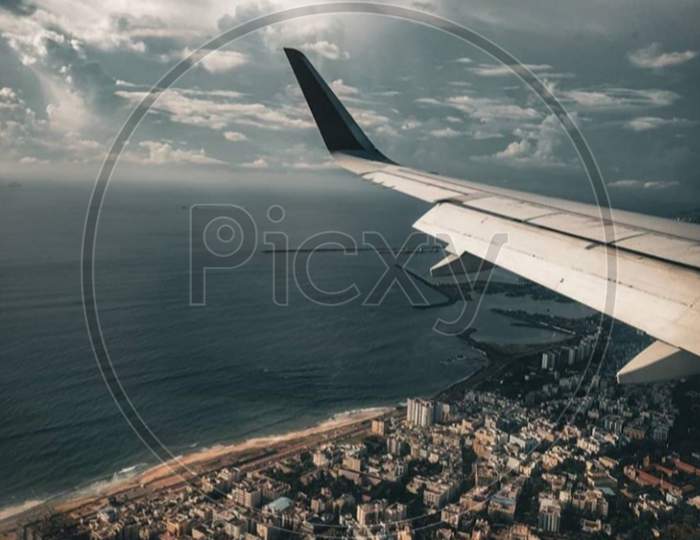 Mumbai city from flight