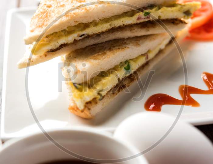 Indian Bread Omelette/Omelet sandwich