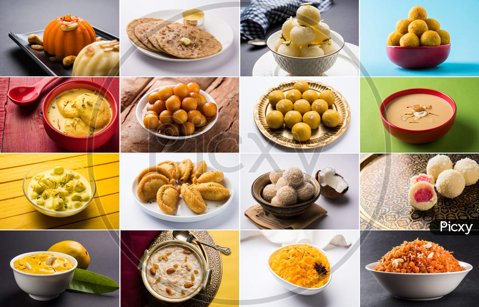 collage of Indian sweet food