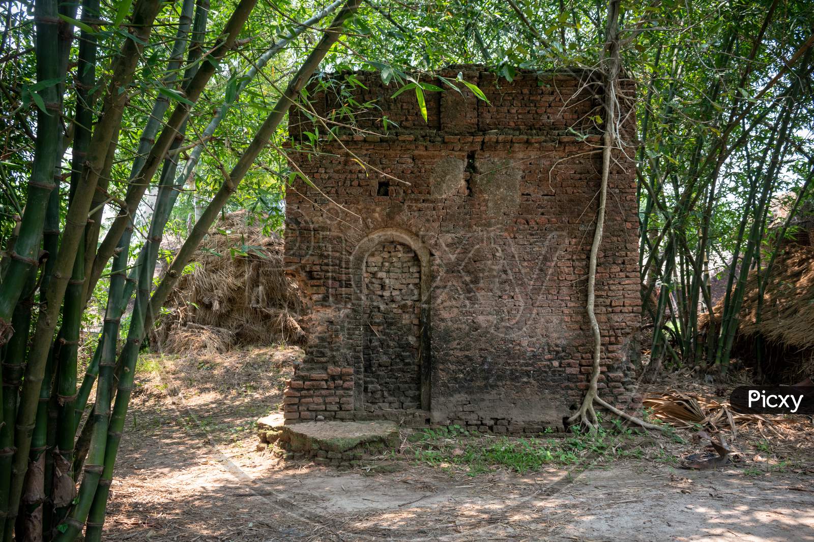 Picture Of A Century-Old Ruined And Abandoned Temple Inside The Jungle