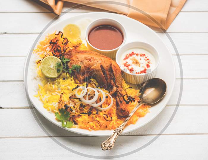 Hyderabadi chicken dum biryani
