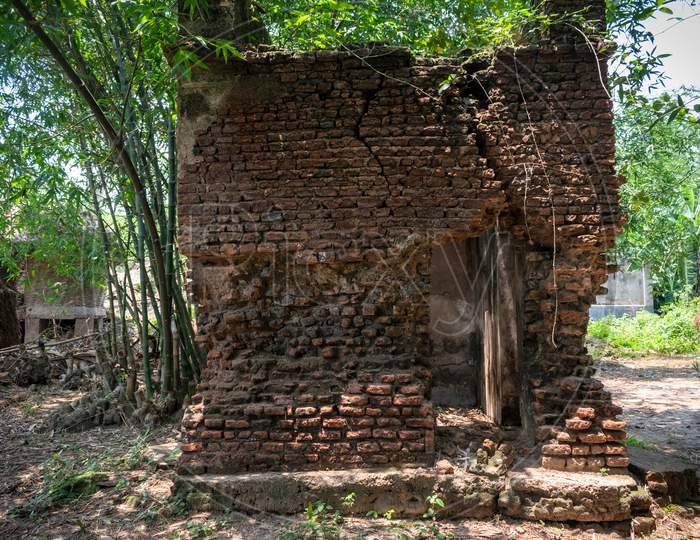 Picture Of A Century-Old Ruined And Abandoned Temple Inside The Jungle