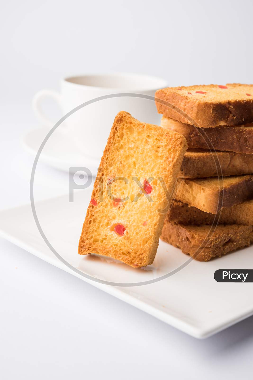 Image of indian punjabi or Delhi bread toast and tea-XS451954-Picxy