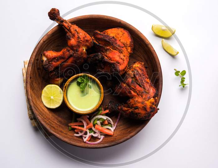 Tandoori chicken or barbecue grilled chicken legs