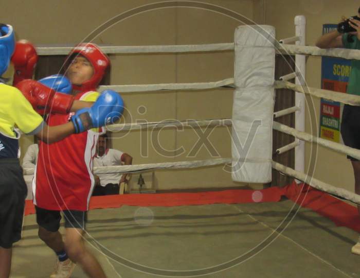 Boxing event in a school