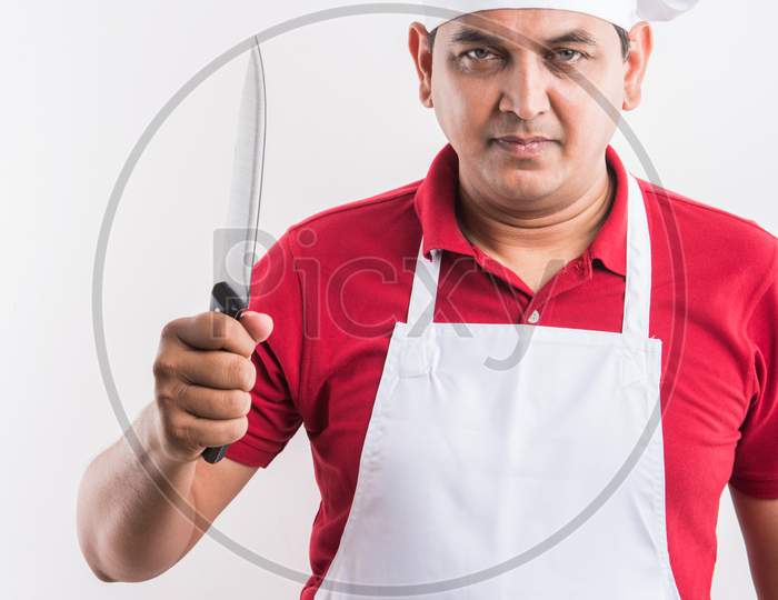 Image Of Indian Male Chef Cook In Apron And Wearing Hat Go147313 Picxy 