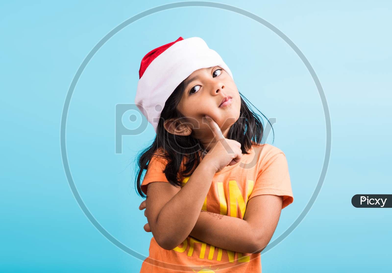 Indian small girl celebrating Christmas / X-mas