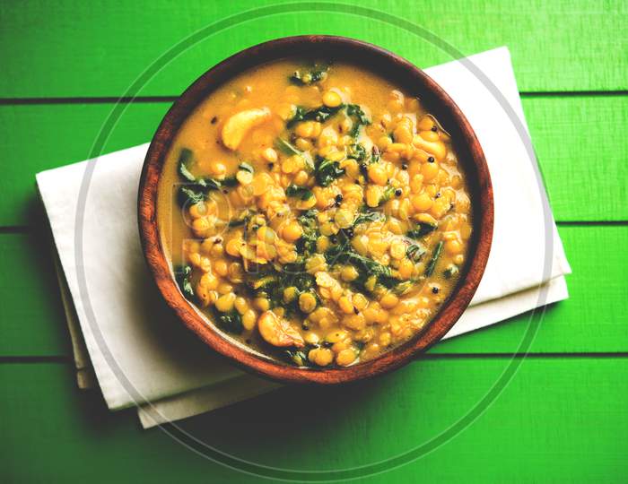 palak dal /dal palak or Lentil spinach curry