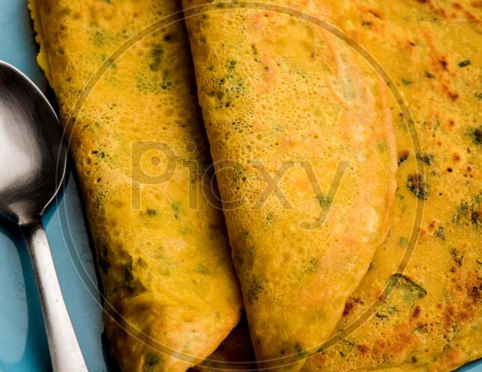 Chilla or Besan cheela or veg omlette