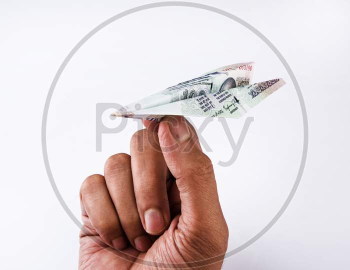 Indian Currency plane / aeroplane / Airplane