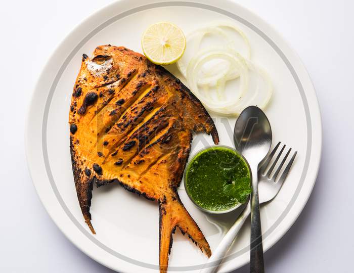 Tandoori Pomfret fish or butter fish