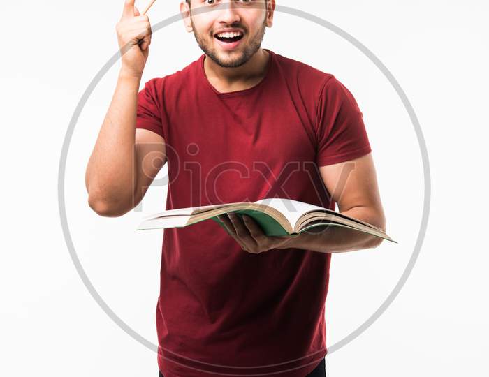 Young Student reading book