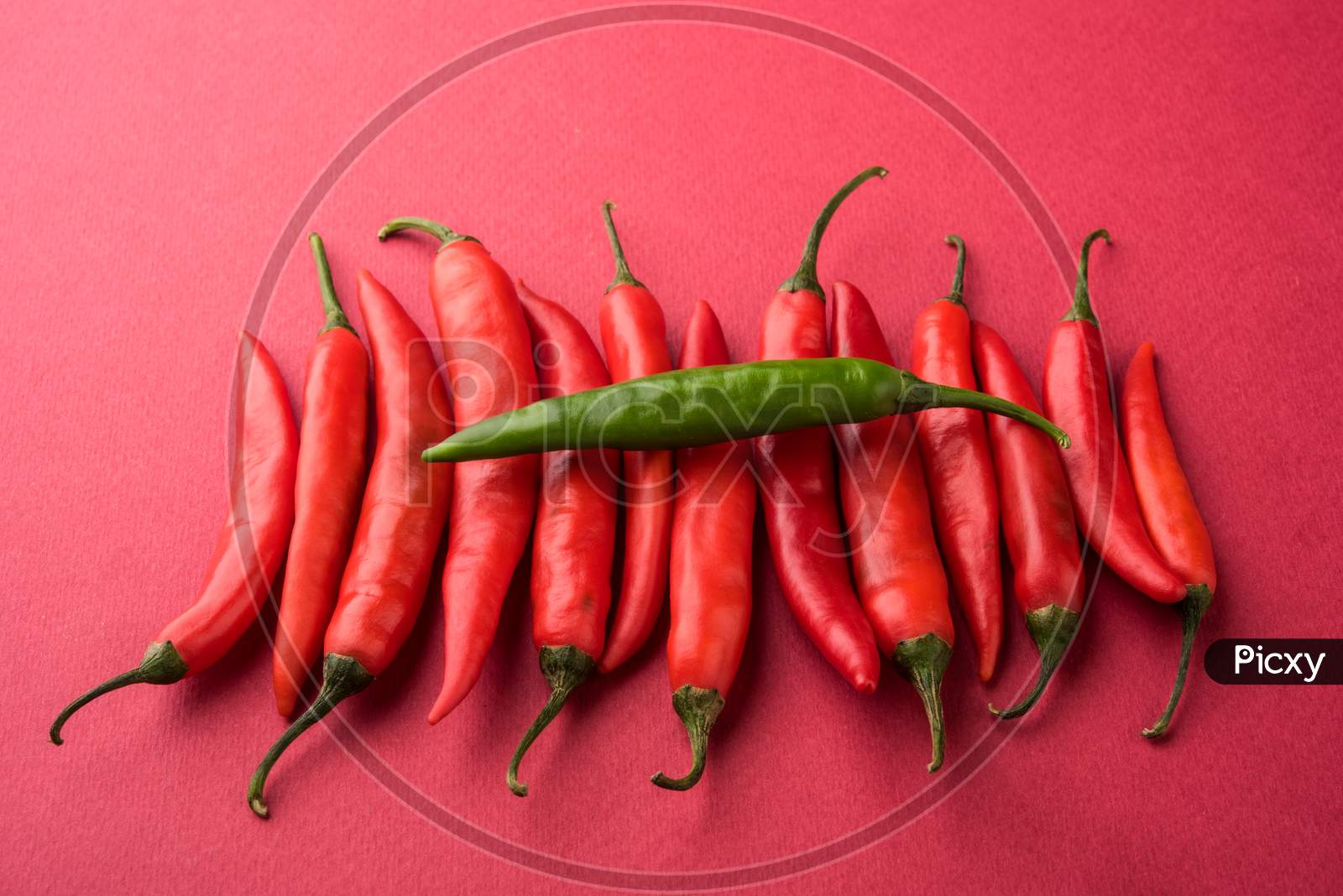 Red / Green hot chillies / mirchi