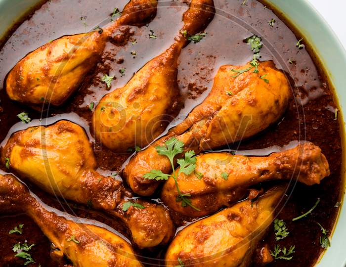 Image of Chicken tangdi/tangri masala or chicken drumstick/leg curry ...