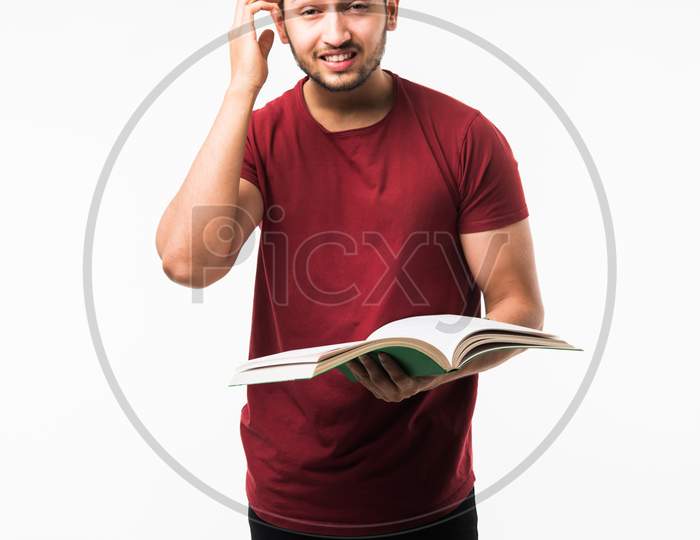 Young Student reading book