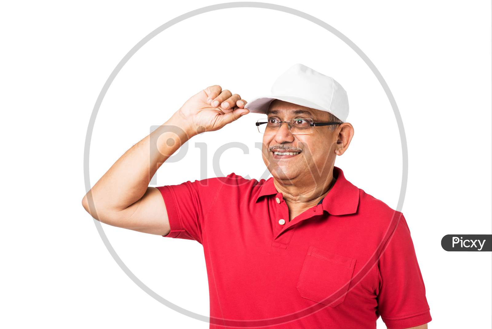 Senior indian man playing sports