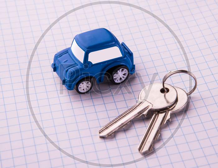 Toy car with keys
